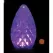 Christmas Light Bulb, Faceted E12 C7 LED Purple Transparent