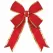 Decorative Bow, 18" Red Nylon with Gold Trim