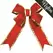 Decorative Bow, 18" Red Nylon with Gold Trim