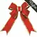 Decorative Bow, 24" Red Nylon with Gold Trim