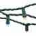 LED Light String, 4.8 W per String 23.5' 4" Spacing Green Plastic Socket Commercial Standard Conical