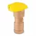 Quick Coupling Valve, 1-1/4"Female Red Brass 1-Piece with 1 Slot Locking Yellow Lid