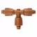 Hunter Locking Tee, Threaded Brown Glass-Filled Polypropylene | PLDLOCTEE