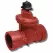 3" Push-On Red Epoxy Coated Cast Iron 200 psi 10RT Series Ring Tite Resilient Wedge Gate Valve | MAT10RT10