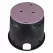 10" Round Black Box Reclaimed Water Standard with Overlapping Purple Cover Valve Box | NDB111BCR