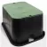 13" x 20" Rectangular Black Box Reclaimed Water Standard Jumbo with Overlapping Black Cover Valve Box | NDB117BCR