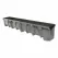 48" x 10" x 7.02 - 7.36" Light Gray Channel Drain Section | NDDDS100