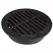 12" Round Black Flat Drain Grate | NDS1240