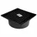 7" x 7" Square Black Flat Drain Grate | NDS771