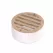 4" Round Satin Brass Flat with PVC Collar Drain Grate | NDS910B