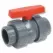 1" NPT Gray PVC 150 psi True Union Ball Valve | MAT772ST05