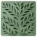 12" x 12" Square Green Catch Basin Decorative Botanical Drain Grate | NDS1218GR