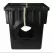 18" x 18" Square 2-Outlet Black Catch Basin | NDS1882