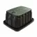 26.3" x 19.8" x 12.1" Rectangular Black Body Irrigation Control Valve Jumbo with Green Lid Valve Box | RBBVBJMB