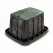 21.8" x 16.6" x 12" Rectangular Black Body Irrigation Control Valve Standard with Green Lid Valve Box | RBBVBSTD