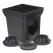 12" x 12" Square 2-Outlet Drainage with Black Grate Catch Basin Kit | RBDDB12KITB