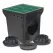 12" x 12" Square 2-Outlet Drainage with Green Grate Catch Basin Kit | RBDDB12KITG