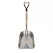 15.25" x 19" Aluminum Blade Precision Lathe Turned Hardwood Handle Western Pattern Grain Scoop | STR49265