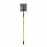 9.5" x 11.5" Blade 14 ga Yellow Professional Grade Fiberglass Handle SquareForward Turned Step Perforated Point Shovel | STR49502