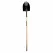 8.6" x 10.5" Blade 16 ga Clear Lacquer Contoured Hardwood Handle Round Point Shovel | STRSVLR90