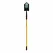 6" Steel Blade 11 ga Yellow Professional Grade Fiberglass Handle Trenching/Cleanout 35 Degrees Angle Head Shovel | STR89126