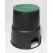Valve Box, 10" Round HDPE Green Irrigation Control Valve with Cover