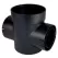 NDS Locking Outlet, 6" 2-Outlet Black Double For Spee-D Basins 10/Pack | 201