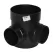 6-1/2" x 7-7/8" 2-Outlet Black For Spee-D Basins 90 Degrees Outlet | NDS250