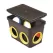 14" x 9" x 9" Black with Lid 6-Hole Distribution Box | TFT6HD2