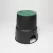 Dura Round Valve Box Black Box/Green Lid 6" | 60
