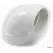 4" Hub White PVC 90 Degree Long Turn Sewer And Drain Elbow |  41P0