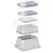 20-1/2" x 14-1/2" x 12" Rectangular Black Box Reclaimed Water Jumbo with Snap Lock Purple Lid Utility Box | AMT190122