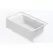 2" 60" x 32" x 18" AcrylX Applied Acrylic White 1-Piece Soaker Everyday Series with Right Drain Bathtub | AQT6032SMINRWH