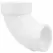 1-1/2" Spigot x Hub White PVC 90 Degrees 1/4 Bend Street Elbow | DWP90ST015