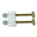 1/4" x 2-1/4" Solid Brass (2) Nickel-Plated Open End Nuts Closet Bolt Set | EZE40019