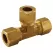 3/8" x 3/8" x 1/4" Compression Brass Style 64 Series Lead-Free Reducing Tee | JSCC74037LF