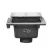 2" 8" x 8" x 6" Cast Iron A.R.E Coated Nickel Bronze Grate FS1520-FL Series with Half Grate and Flange Floor Sink | MIFFS1522FL17150