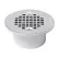 2" x 3" Round PVC White 840 Series Solvent Weld Floor Drain | SIO8402P