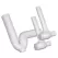White Vinyl For All 1-1/4" or 1-1/2" Cast Brass or Tubular P-Trap 100/102-EZ Series Undersink Piping Cover | IPS102EZ