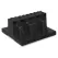 8-7/8" x 8-7/8" x 4-1/2" Black Polypropylene Copolymer RTB01 Series Adjustable Pipe Support | IPSRTB01