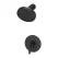 1/2" NPT 3.78" Metal Matte Black 1-Handle Contempra Series Shower Only Trim | PPFLG897NCB