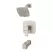 1/2" NPT 5-5/16" x 3-15/32" Metal Brushed Nickel Multi-Function 1-Handle Deckard Series Tub and Shower Trim | PPFLG898DAK