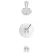 3-7/32" x 4-5/32" Metal Polished Chrome 1-Handle Weller Series Tub and Shower Trim | PPFLG898WRC