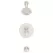 3-7/32" x 4-5/32" Metal Brushed Nickel 1-Handle Weller Series Tub and Shower Trim | PPFLG898WRK