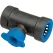 3/4" x 1/2" Push Blue Tee | BLK37373D