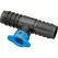 1" x 1/2" Barb x Barb x Push Blue Tee | BLK37904