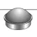 4" Pressed Steel Galvanized Ball Cap | CBCPS4