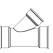 ADS Reducing Wye, Bell-End HDPE 45 Degrees Degrees Watertight Dual Wall Injection Molded Black 6" x 6" x 4" | DFD0680WT