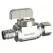 1/2" x 1/4" PEX Crimpex x OD Compression Chrome-Plated Lead-Free Brass Straight Stop Valve | DHL511PX330