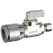 1/2" x 1/4" Quick Grip x Compression Chrome-Plated Lead-Free Brass Straight Stop Valve | DHL511QG330